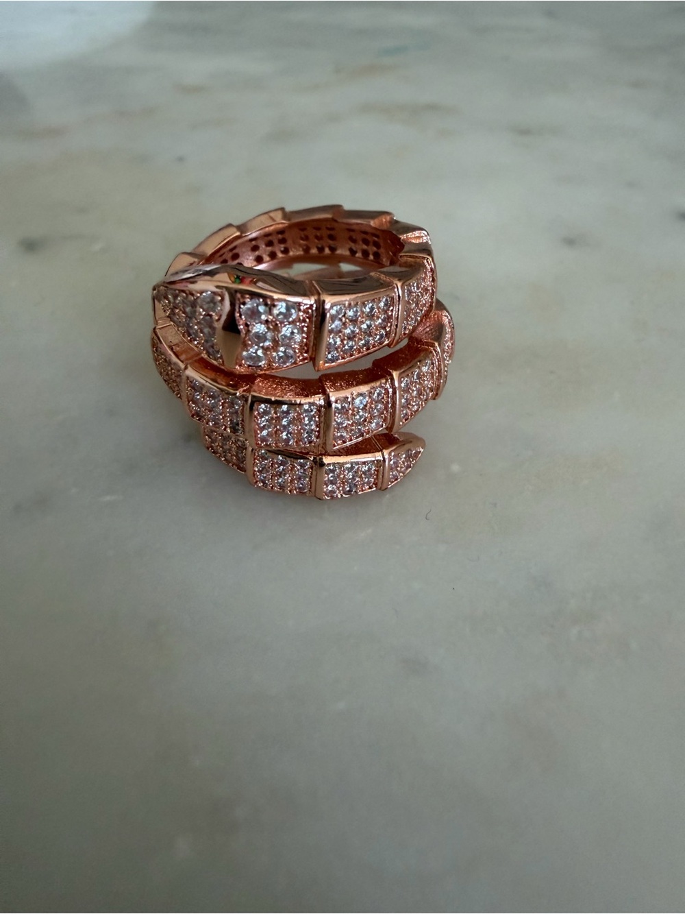 Rose Gold Textured Stackable Ring